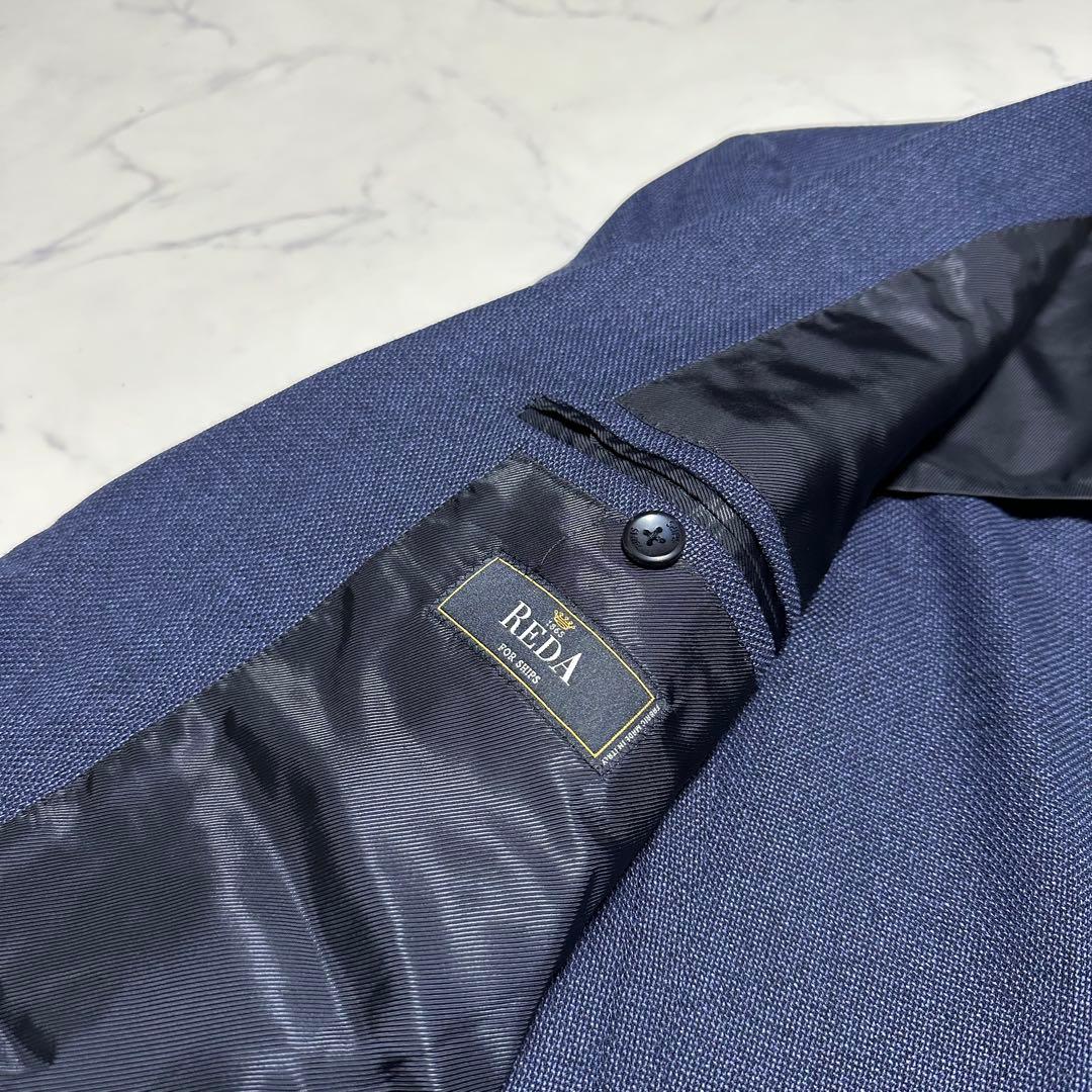 未使用級美品　シップスSHIPS レダ　ネイビージャケット　鹿の子　サイズ50