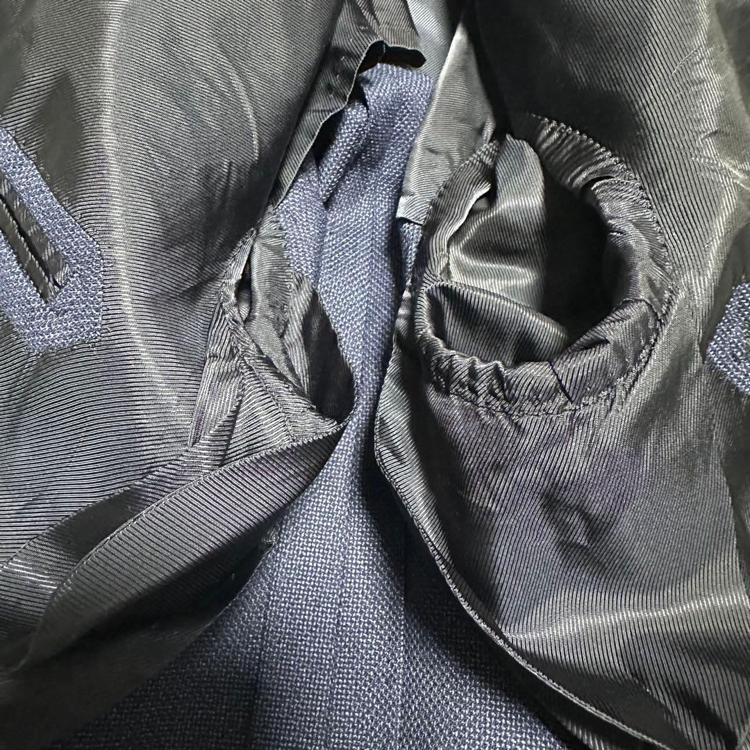 未使用級美品　シップスSHIPS レダ　ネイビージャケット　鹿の子　サイズ50