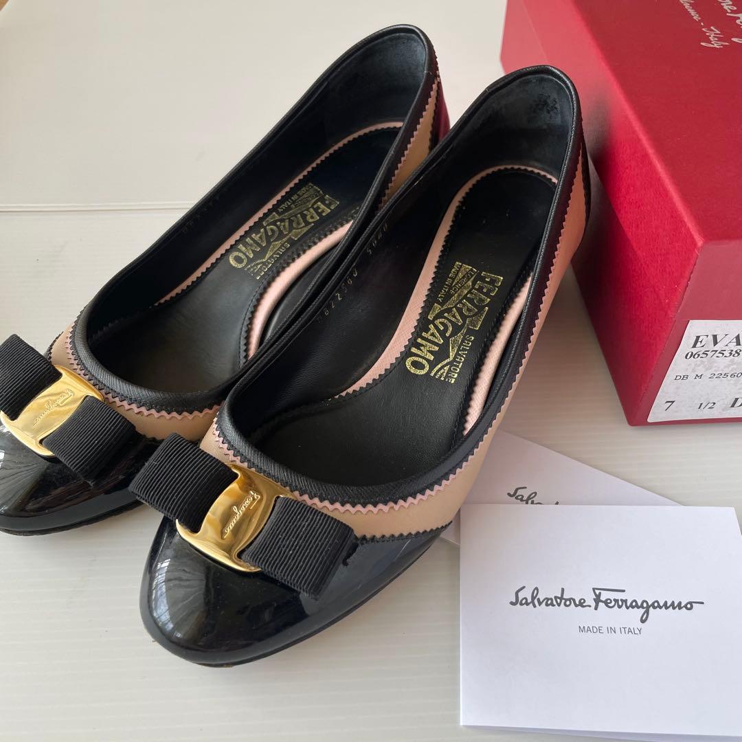 さゆSalvatore Ferragamo 7 1/2 D フェラガモ4㎝