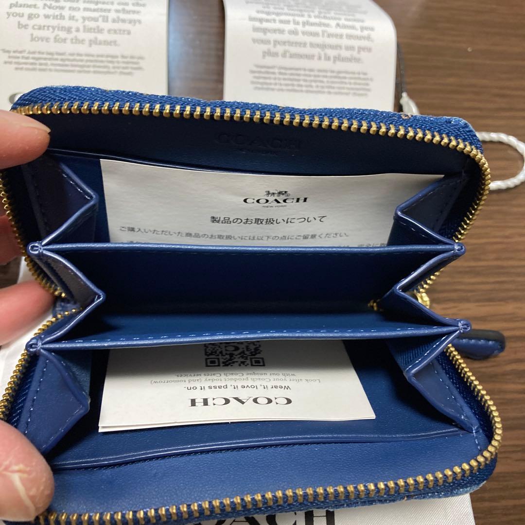 COACH エッセンシャルスモールジップアラウンドカードケースキルティング 新品