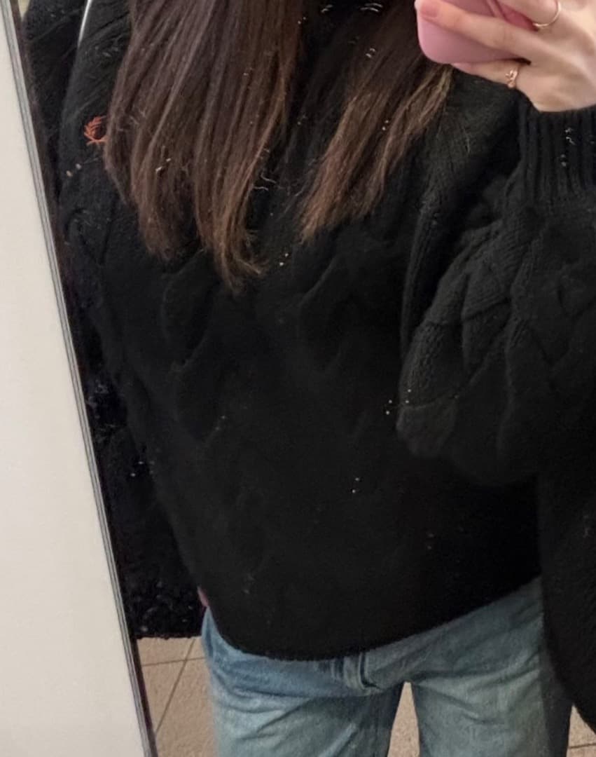 FRED PERRY ケーブル黒ニット