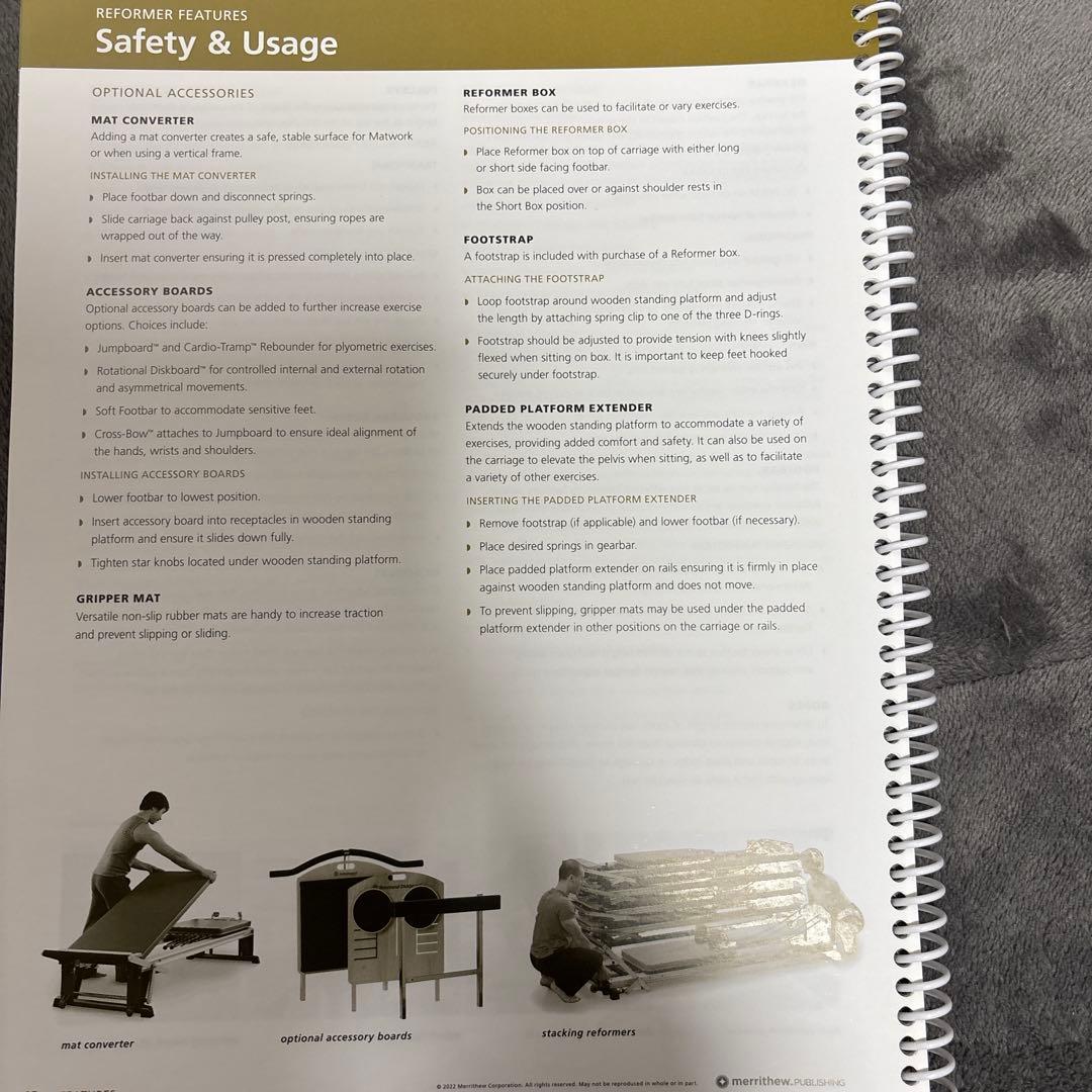 Stott Pilates Essential Reformer 英語マニュアル