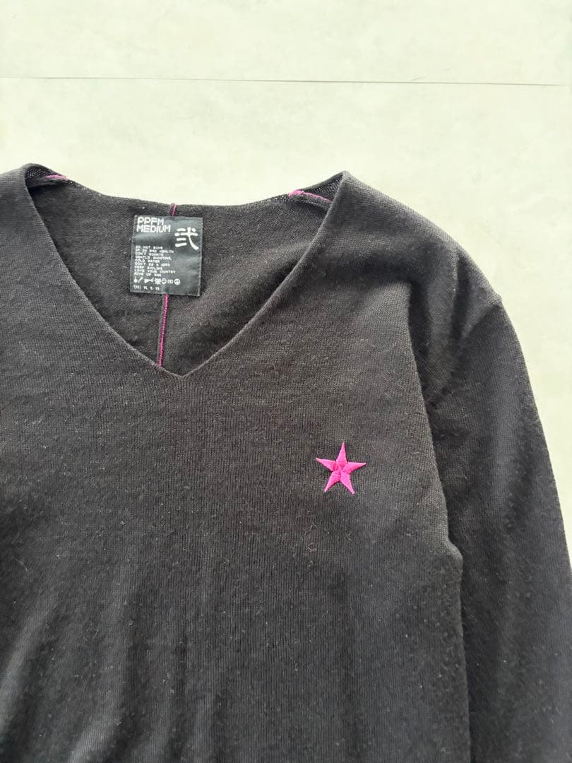 トップス PPFM Star Stitch V-Neck Knit