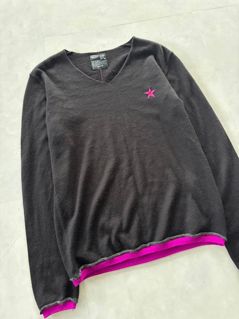 トップス PPFM Star Stitch V-Neck Knit