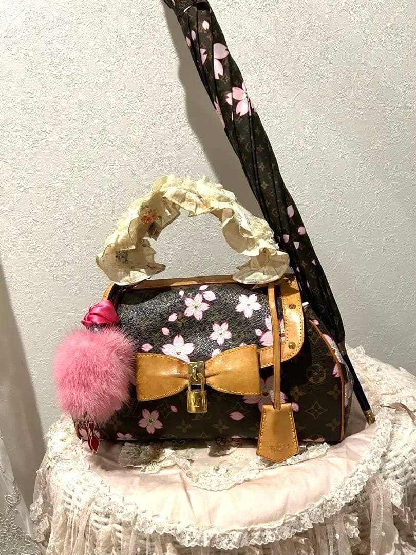 【美品】ルイヴィトン村上隆 チェリーブロッサムコラボ雨日傘
