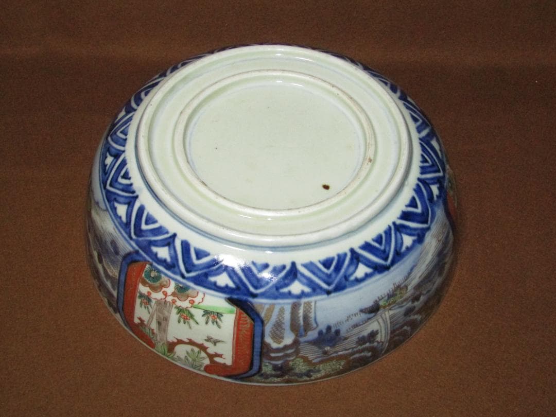 【伊万里　特大寸　丼鉢　三つ組　径３７ｃｍ　明治四十四年新調】美品