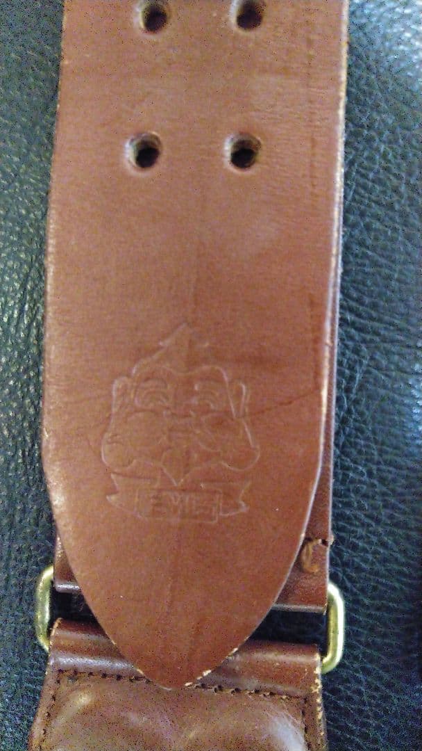 J*様 EVISU エヴィス　本革レザー サスペンダー 　ブラウン