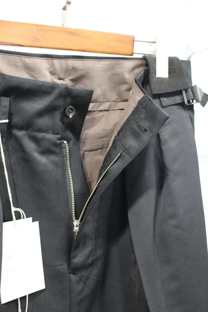 ancellm アンセルム WOOL ダメージスラックス ブラック size1