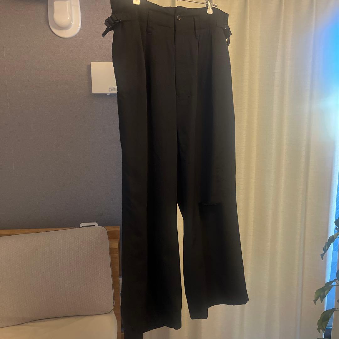 ancellm アンセルム WOOL ダメージスラックス ブラック size1