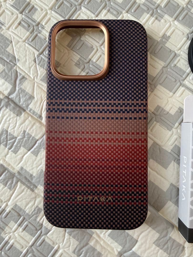 PITAKA iPhone16Pro用ケース　スマホリング　セット　sunset