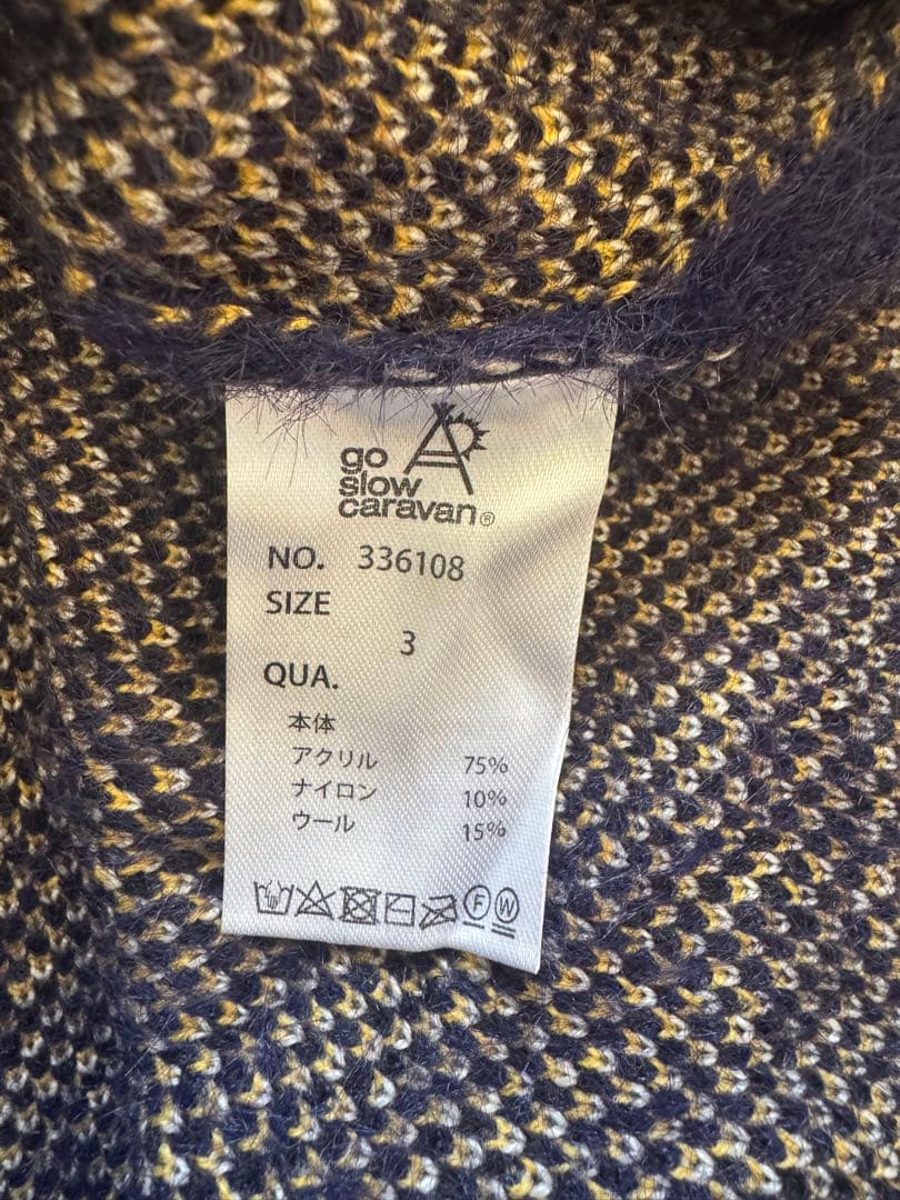 ゴースローキャラバン レオパードゲッコー ジャガード シャギーニットセーターM