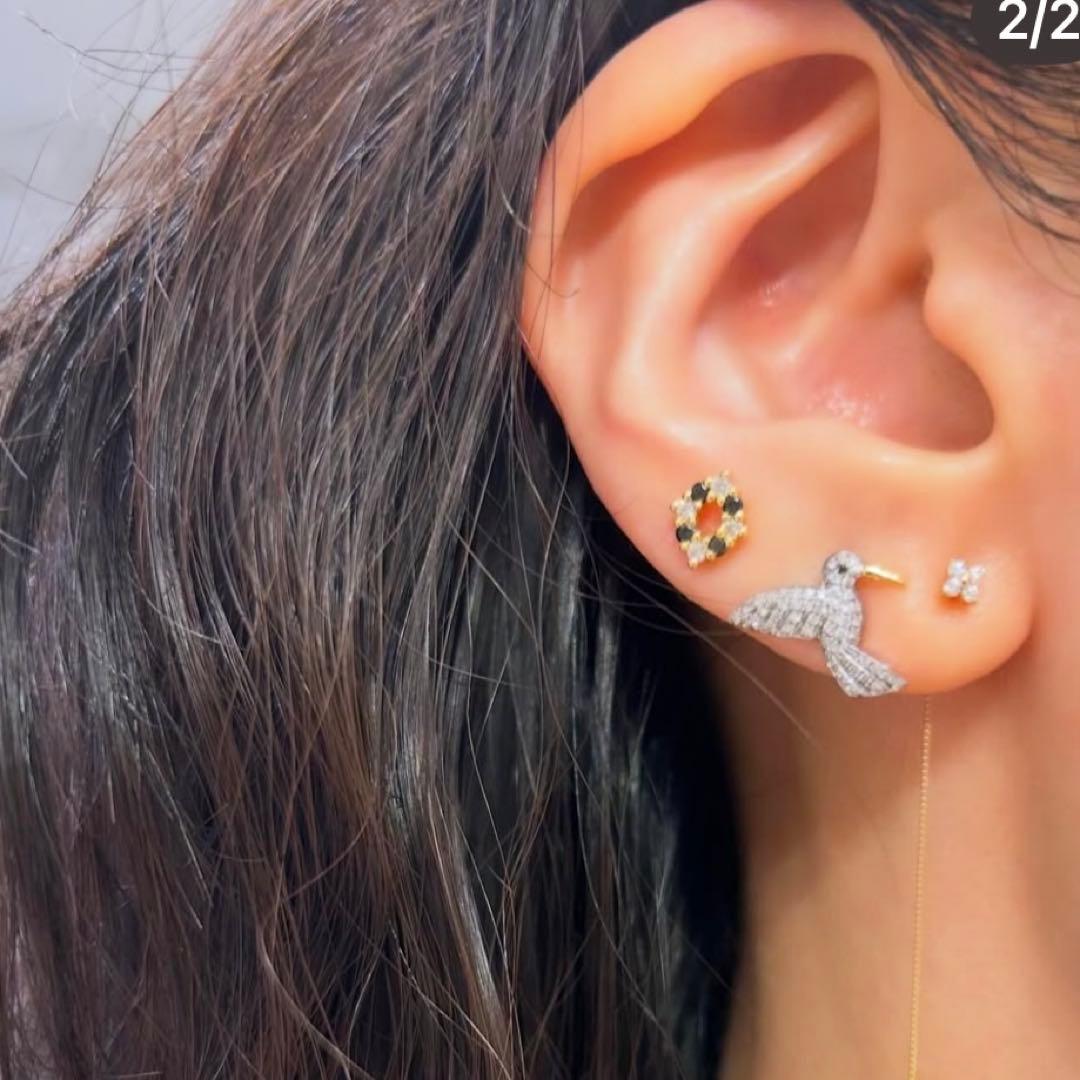 クアラントット　ピアス　片耳　ハミングバード