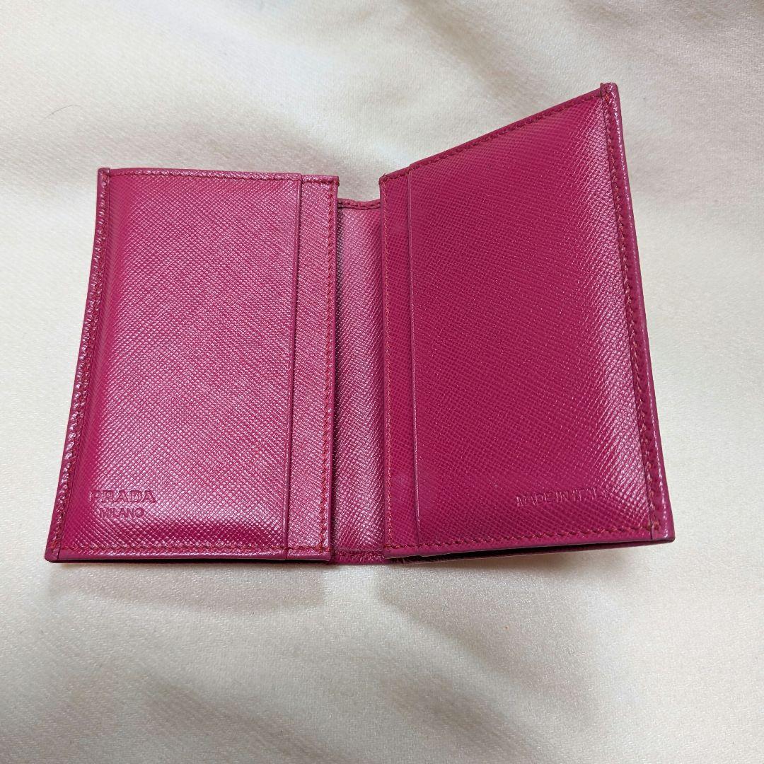 【美品】PRADA ピンク レザー 名刺・カードケース