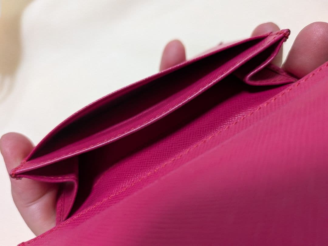 【美品】PRADA ピンク レザー 名刺・カードケース