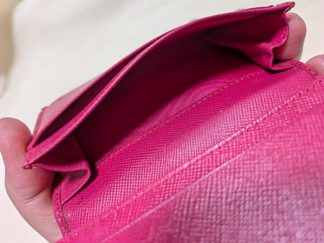 【美品】PRADA ピンク レザー 名刺・カードケース