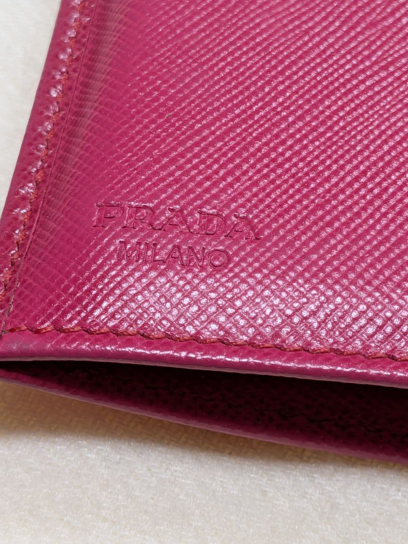 【美品】PRADA ピンク レザー 名刺・カードケース
