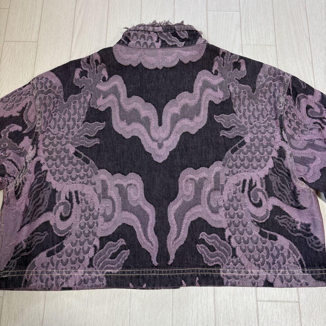 美品 ヴィヴィアンタム 2024年 ドラゴンジャガードデニムジャケット チャイナ