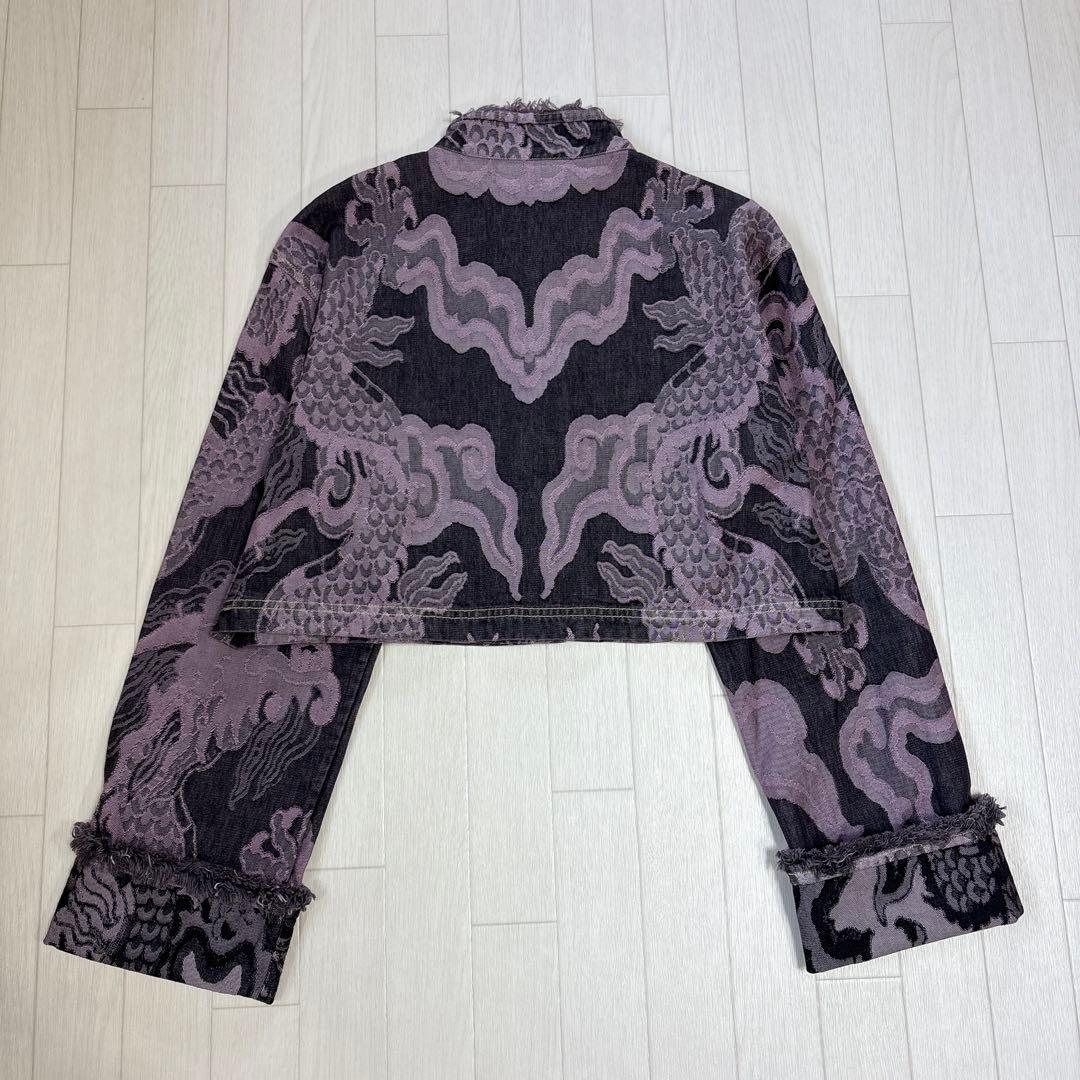 美品 ヴィヴィアンタム 2024年 ドラゴンジャガードデニムジャケット チャイナ