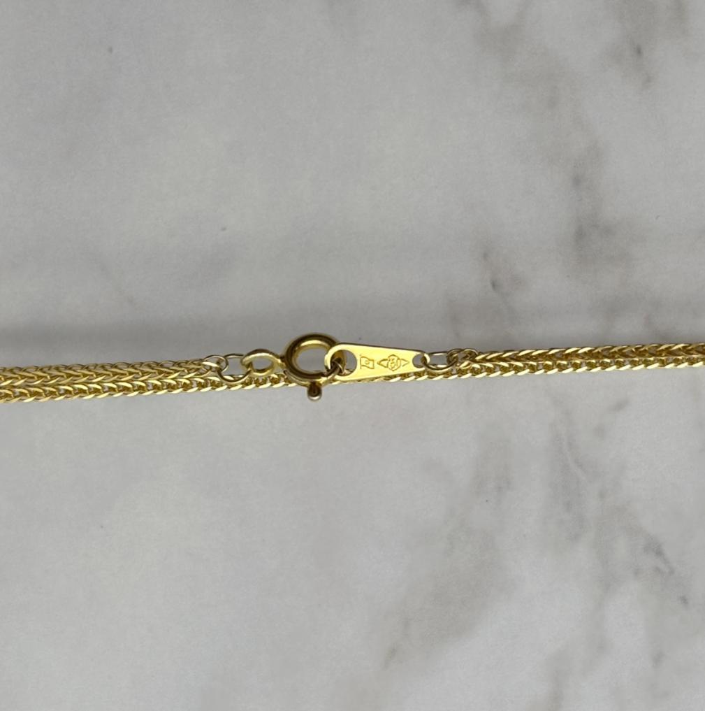 K18金 イエロー ゴールド ロマンティックツイストチェーンネックレス