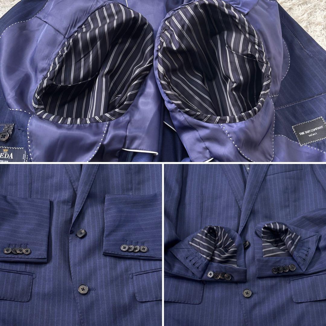 【スーツカンパニー　セレクト】REDA生地　ネイビー　3ピース　180cm 6d