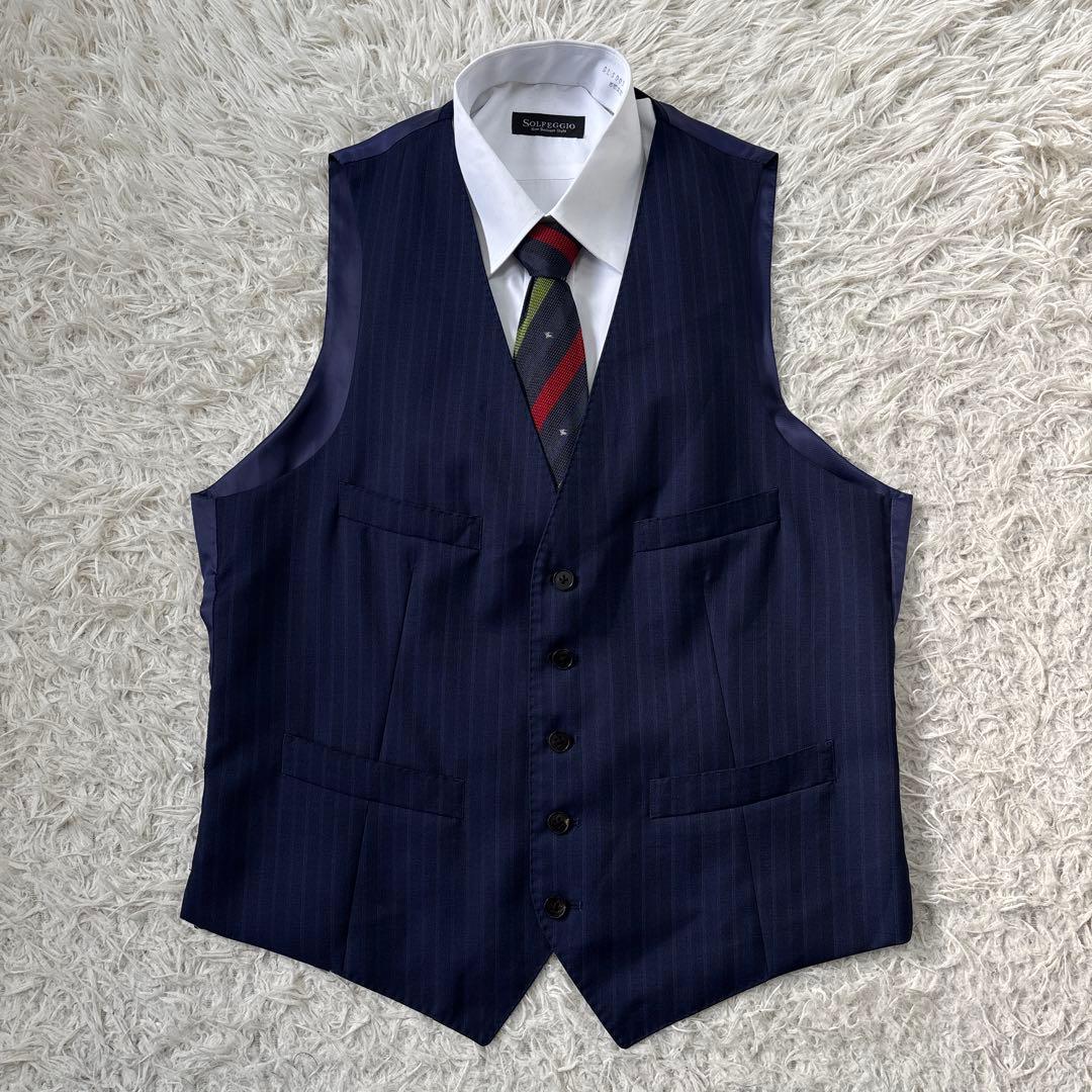 【スーツカンパニー　セレクト】REDA生地　ネイビー　3ピース　180cm 6d