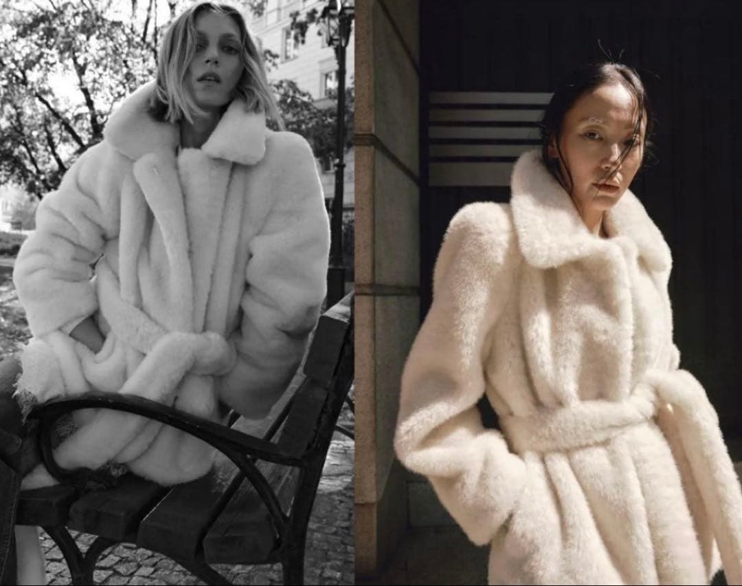 ZARA フェイクファーベルトコート ZWコレクション