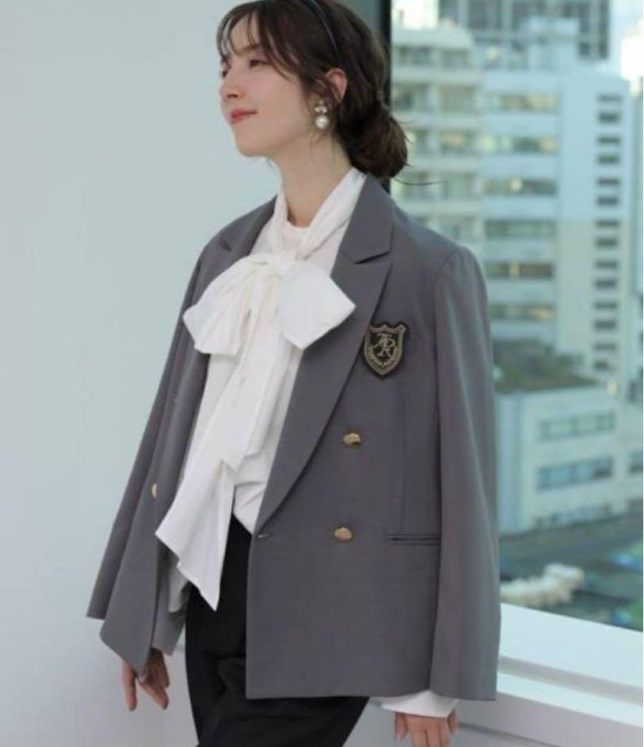 新品★Apuweiser-riche　エンブレム付きテーラードジャケット　M