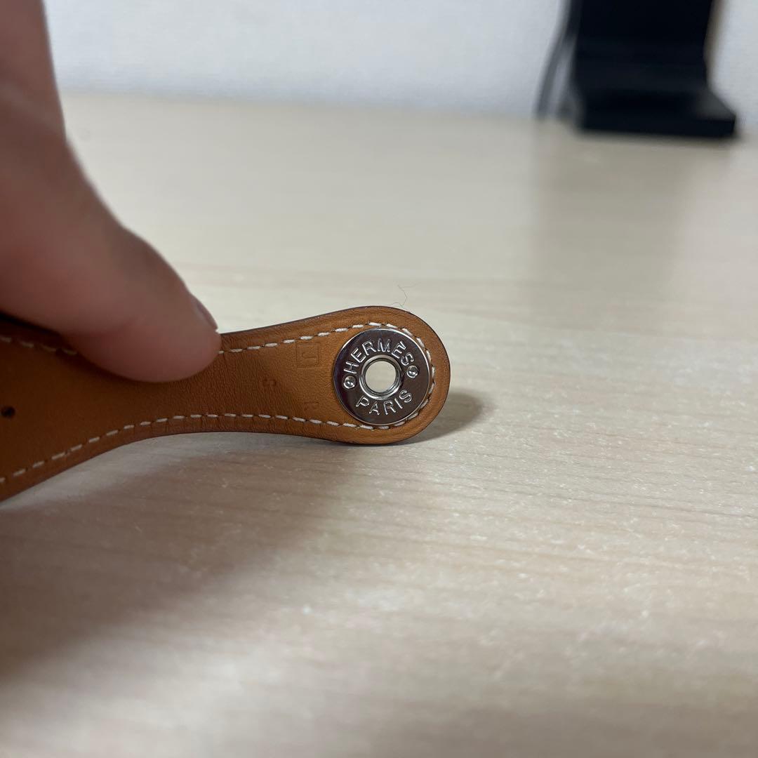 エルメス ブラウン レザーバングル