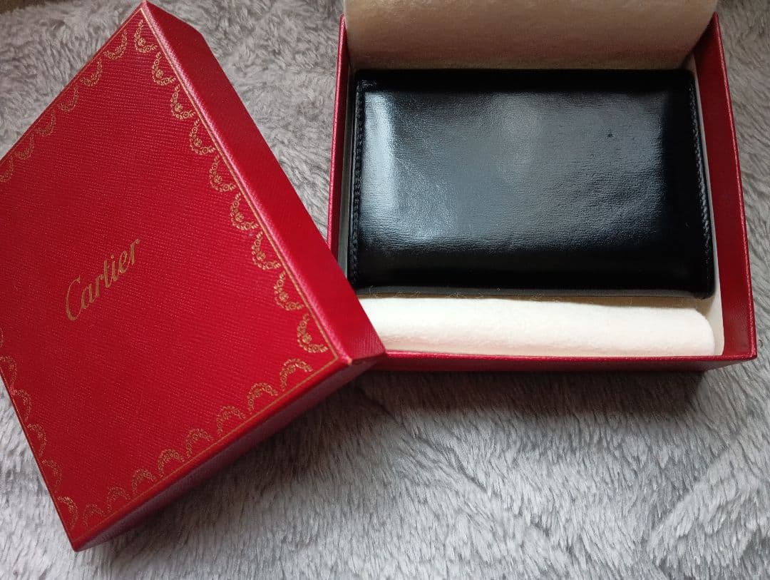 Cartier 黒 レザー 名刺入れ 箱付き