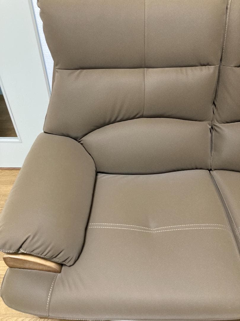 ニトリ 傷・汚れに強い合成皮革 2人掛けソファ PD02-2 Nシールド DBR