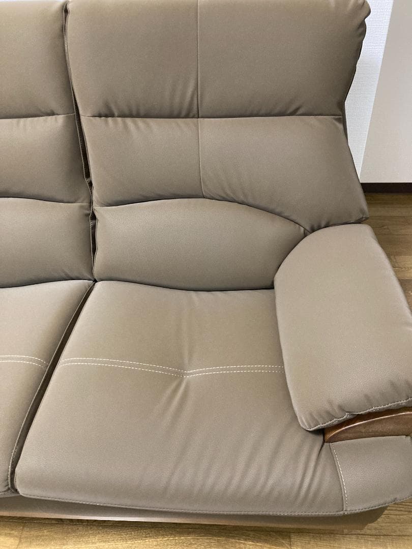 ニトリ 傷・汚れに強い合成皮革 2人掛けソファ PD02-2 Nシールド DBR