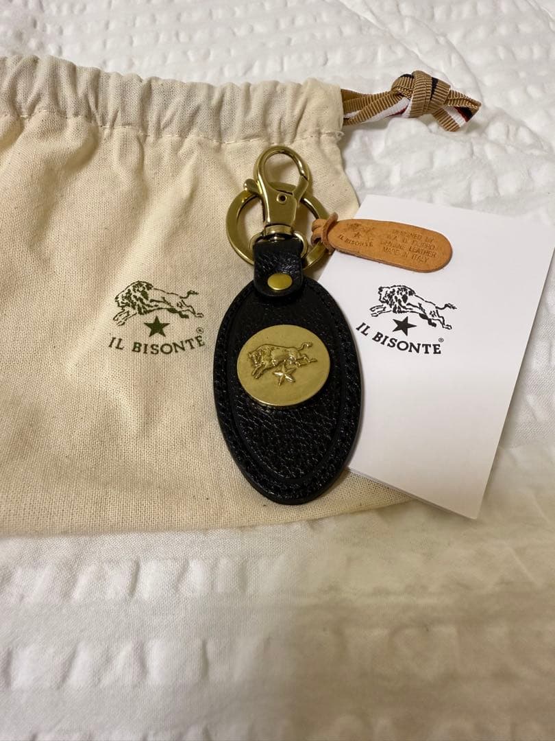 IL BISONTE 黒 レザー キーリング【2025年新作】