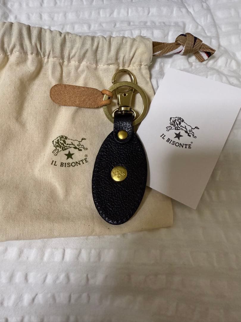IL BISONTE 黒 レザー キーリング【2025年新作】