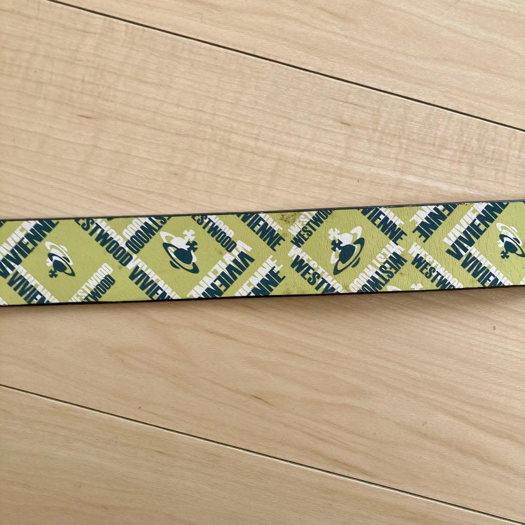 【タグ付き未使用】Vivienne Westwood ベルト グリーン ロゴ