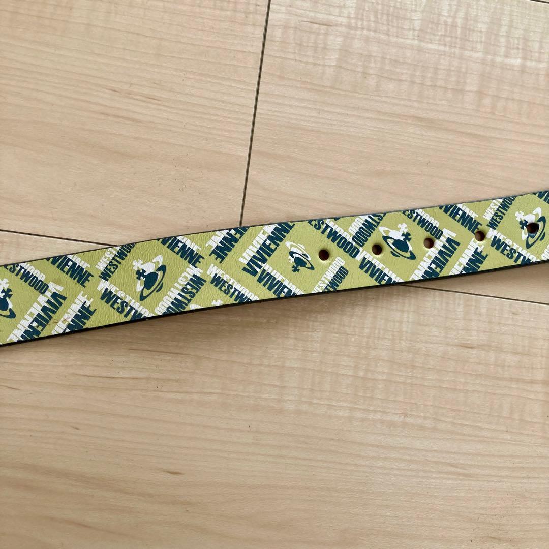 【タグ付き未使用】Vivienne Westwood ベルト グリーン ロゴ