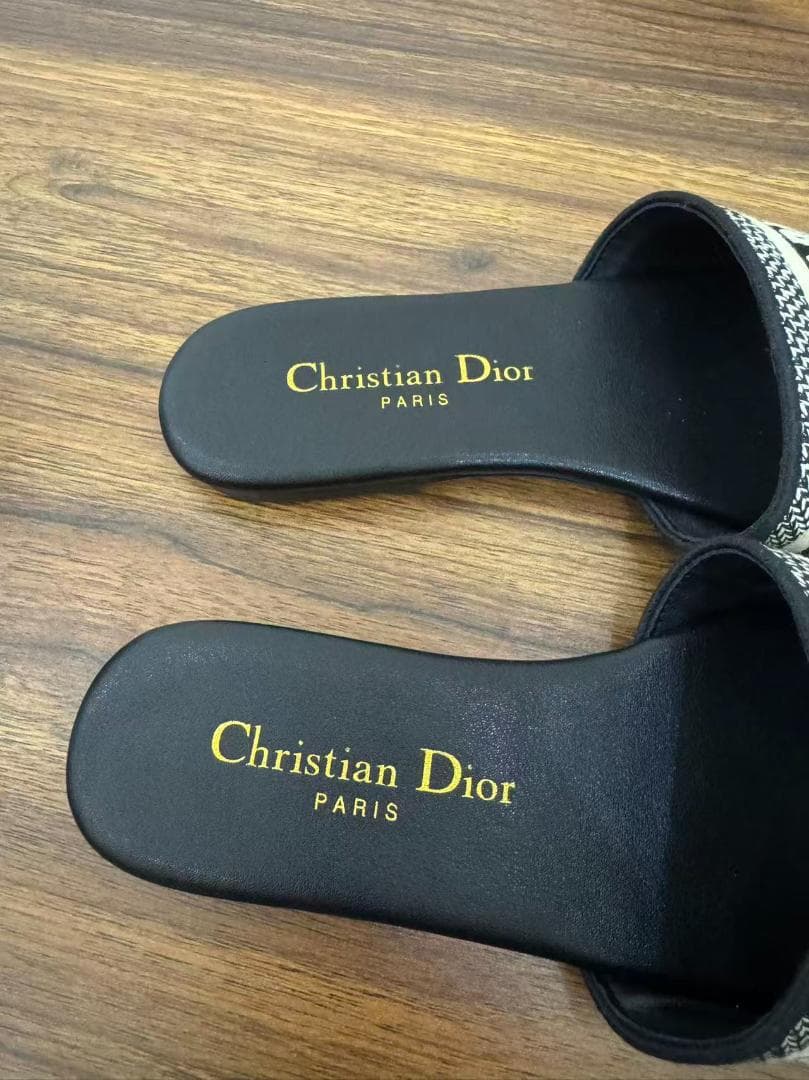 スライドサンダル ブラック/アイボリー