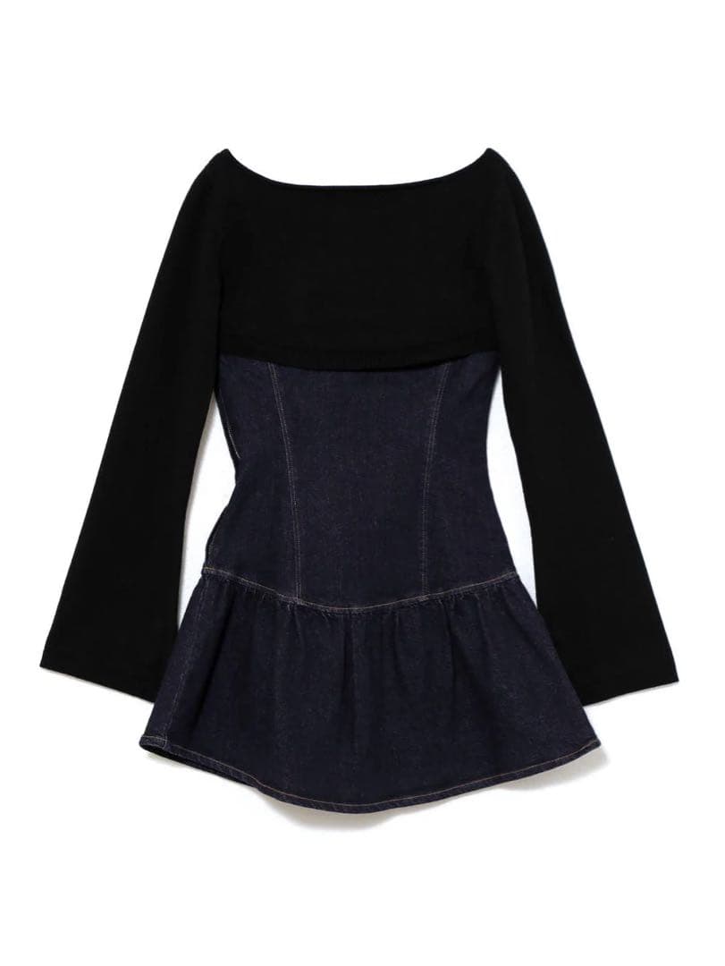 ワンピース Bonnie denim mini dress / navy