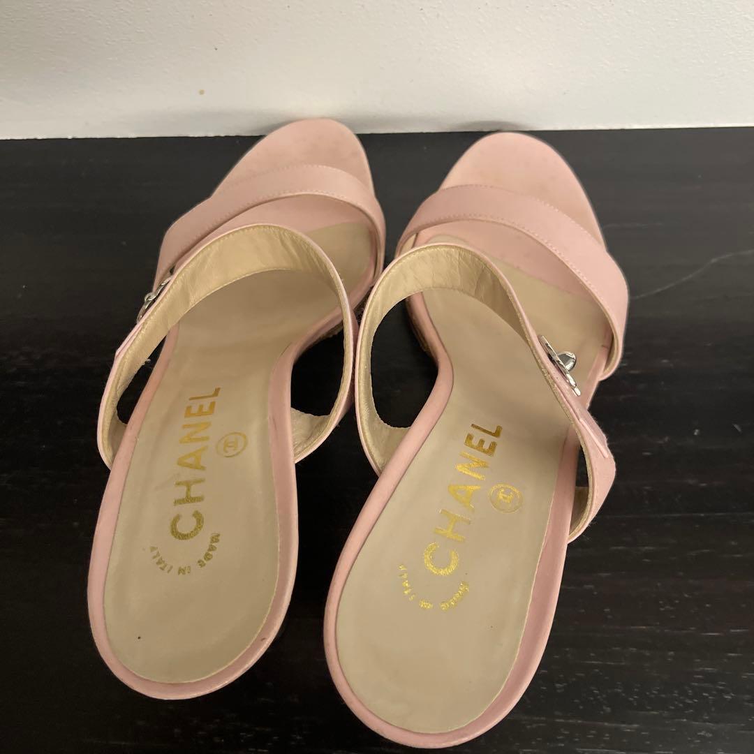 CHANELサンダル37ハーフ