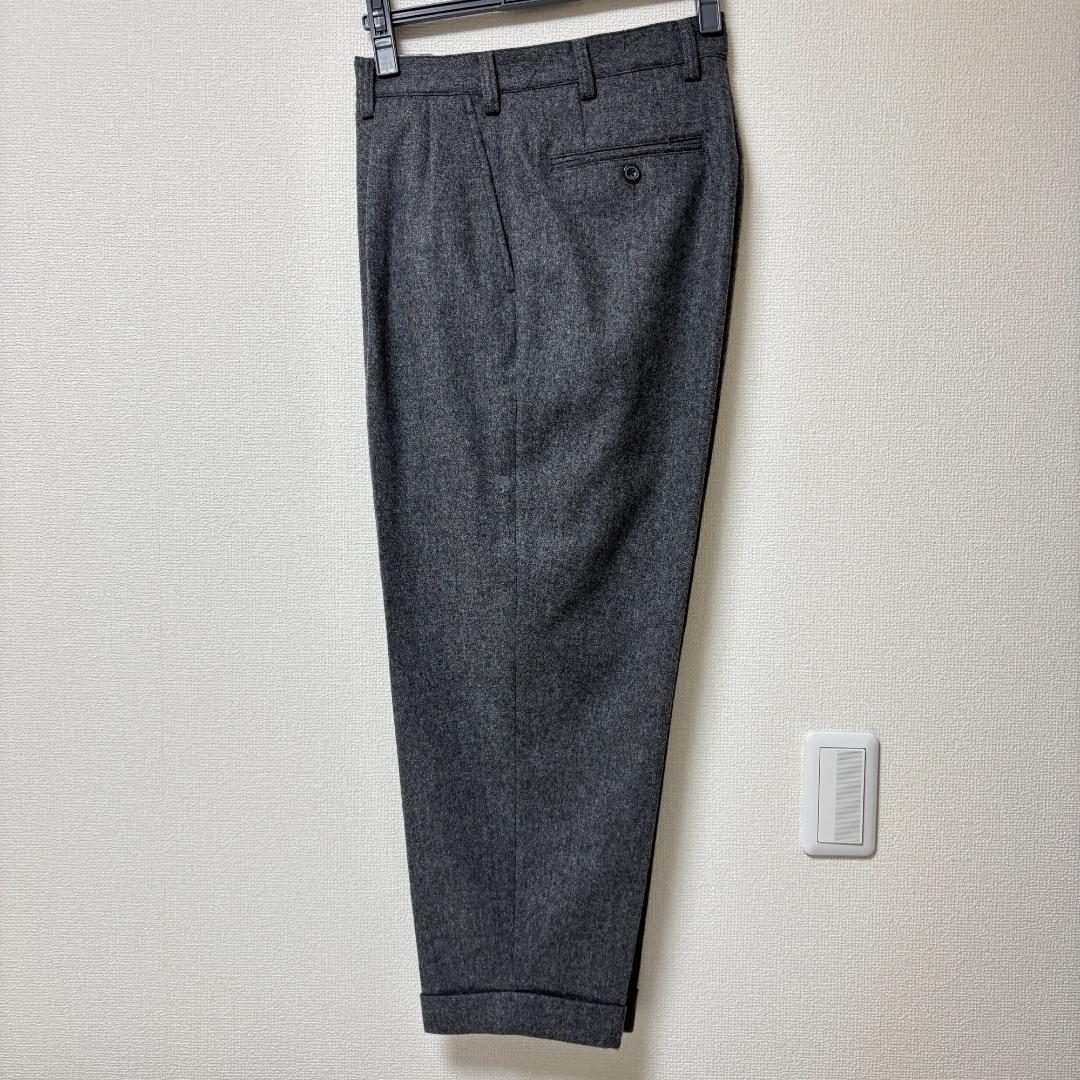 BEAMS PLUS 2プリーツ フランネル トラウザーズ グレー S