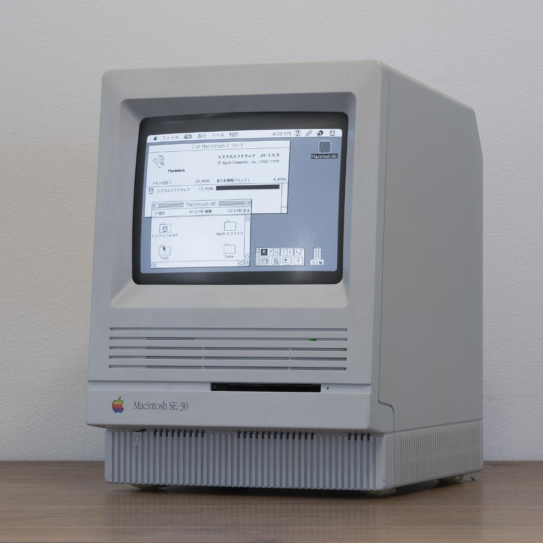 Macintosh SE/30 動作美品 ＋ Keyboard II +角マウス