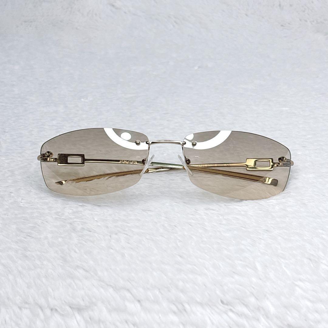 GUCCI linestone rimless サングラス　y2k 00s