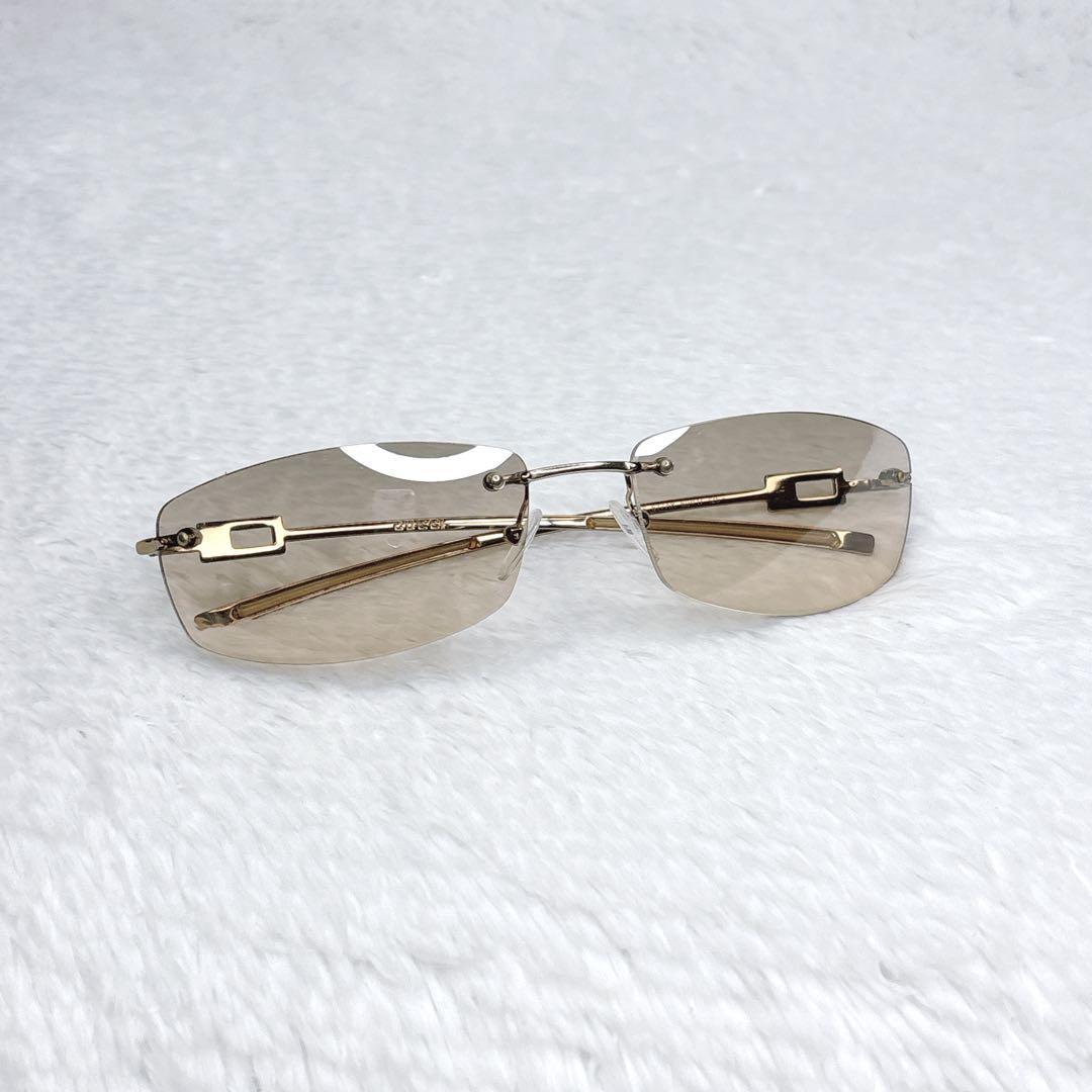 GUCCI linestone rimless サングラス　y2k 00s