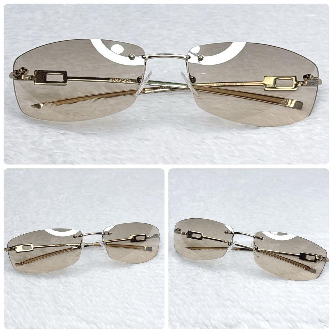 GUCCI linestone rimless サングラス　y2k 00s