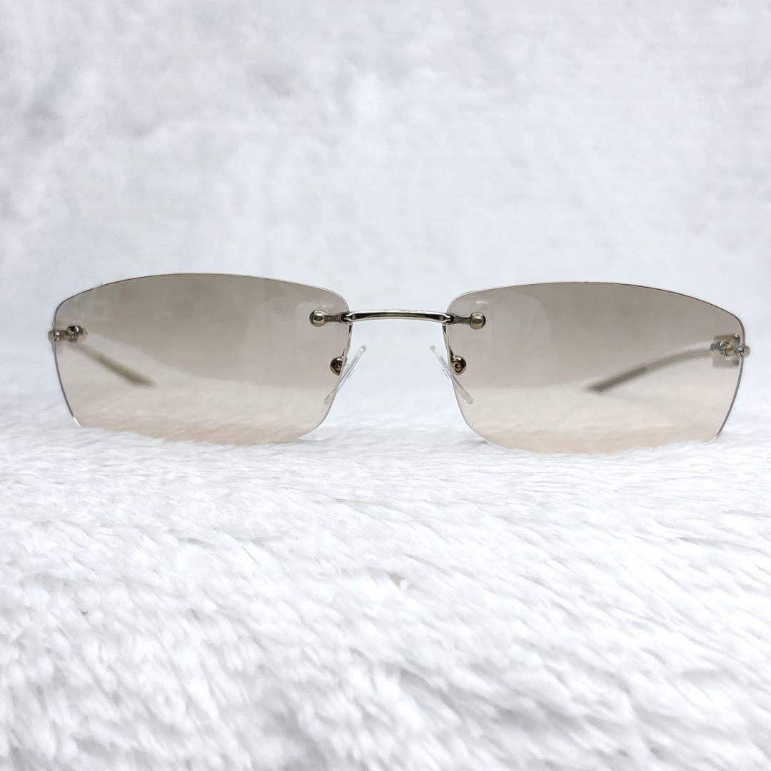 GUCCI linestone rimless サングラス　y2k 00s