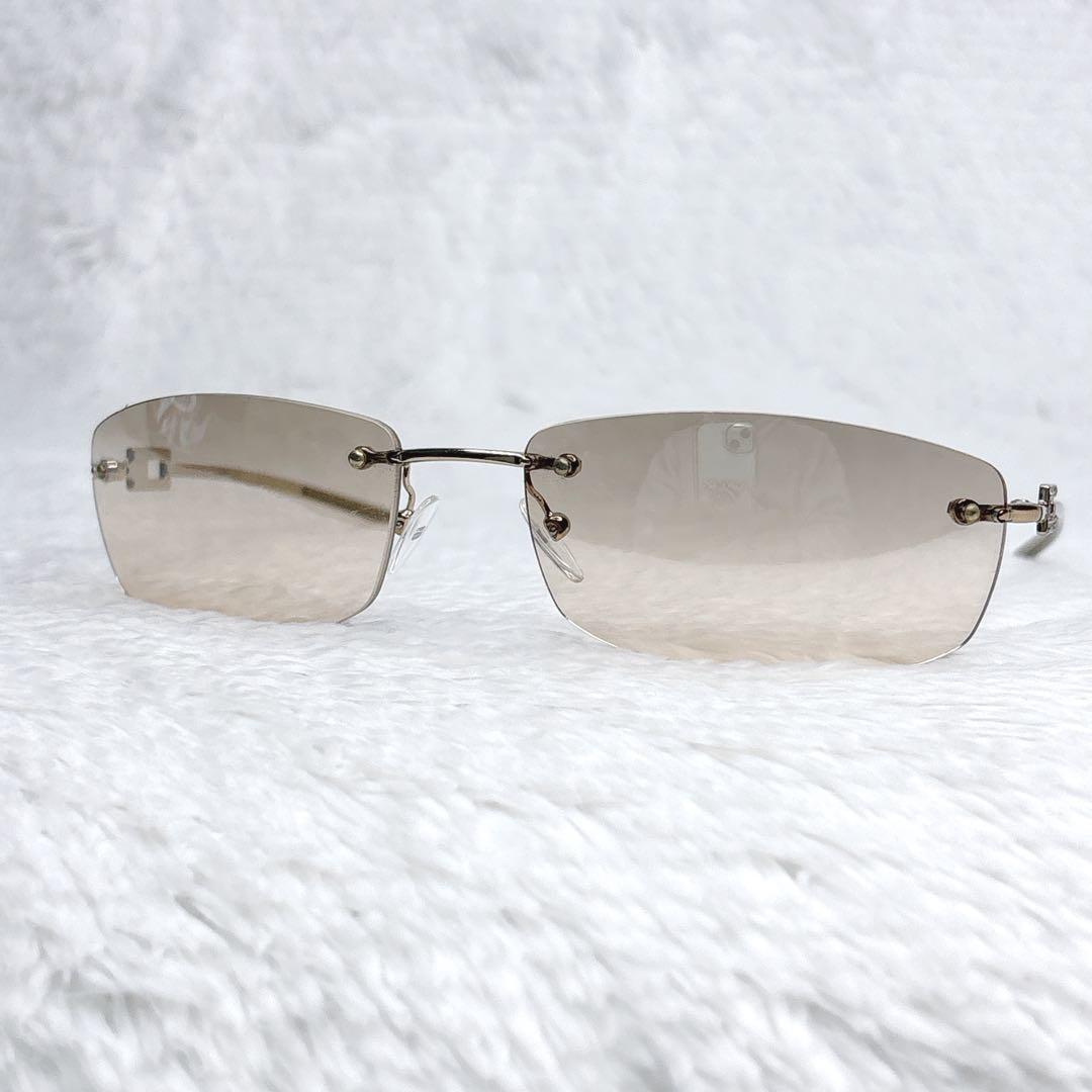 GUCCI linestone rimless サングラス　y2k 00s