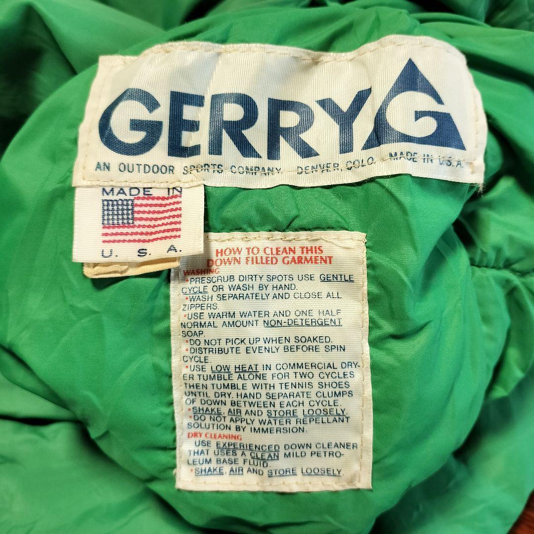 U.S.A製 ジェリー 8os リバーシブルダウンベスト L グリーン/ブルー