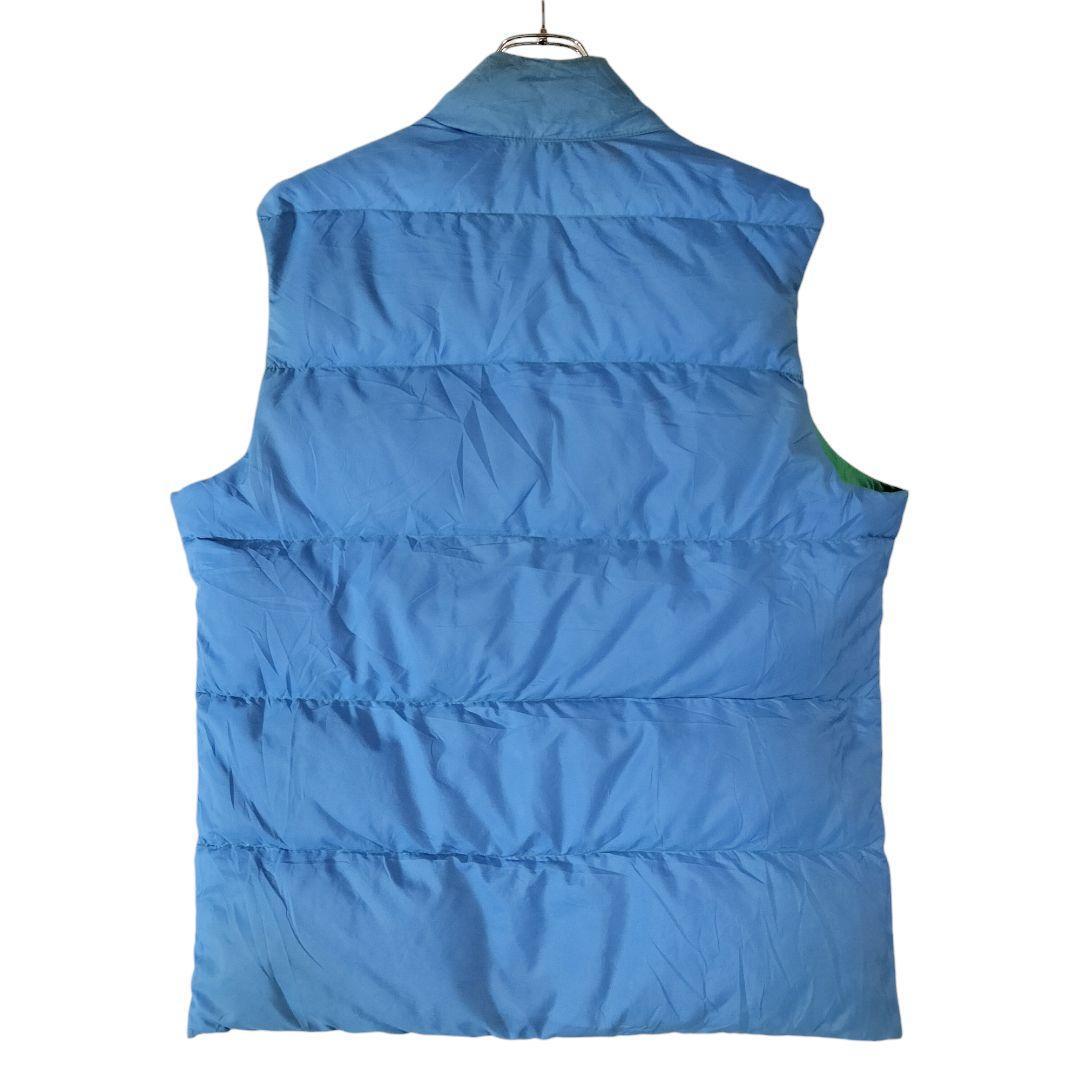 U.S.A製 ジェリー 8os リバーシブルダウンベスト L グリーン/ブルー