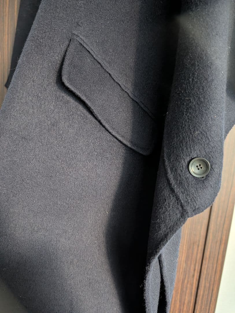 【ミラオーエン】ネイビー フード付きポンチョ数時間使用のみ、値引き交渉OK