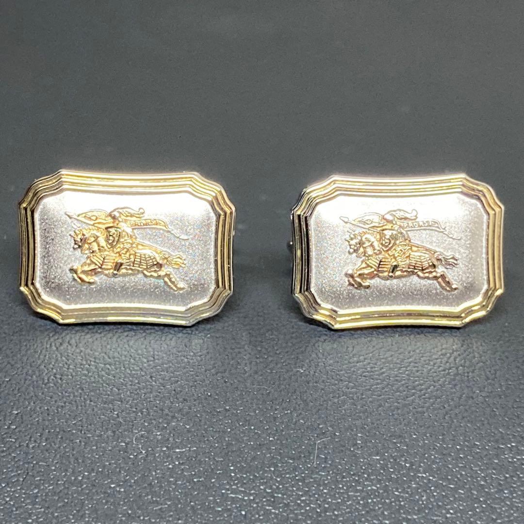 バーバリー カフス　ネクタイピン　シルバー925 ゴールド　ホースロゴ　希少