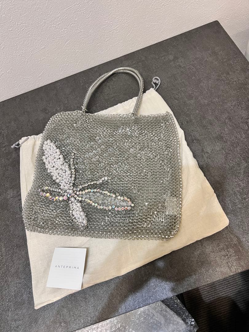 アンテプリマ ワイヤー パーティーバッグ パール バタフライ 美品